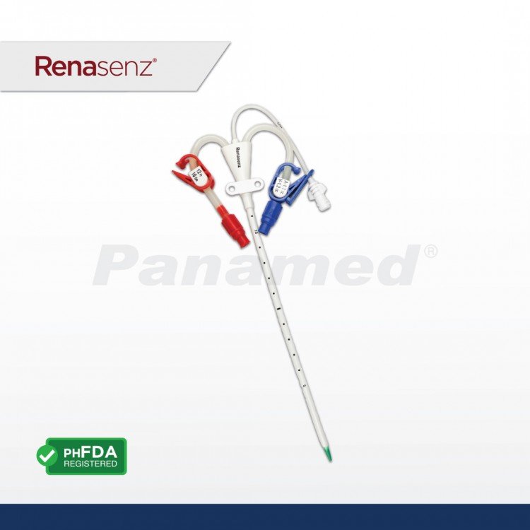 Renasenz Hemodialysis Kit 3-Lumen Fr. 12 x 16cm Curved Standard
